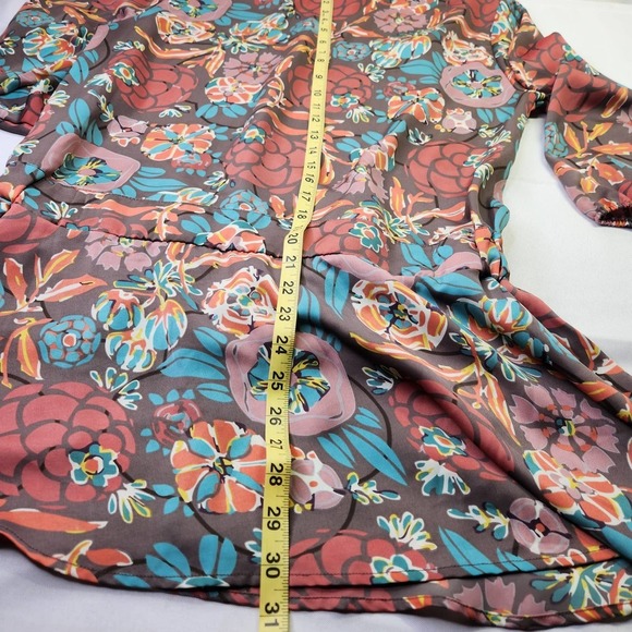 Matilda Jane You And Me Fall Autumn Floral Annalise Tunic Knot Top Multi Large - Picture 7 of 7